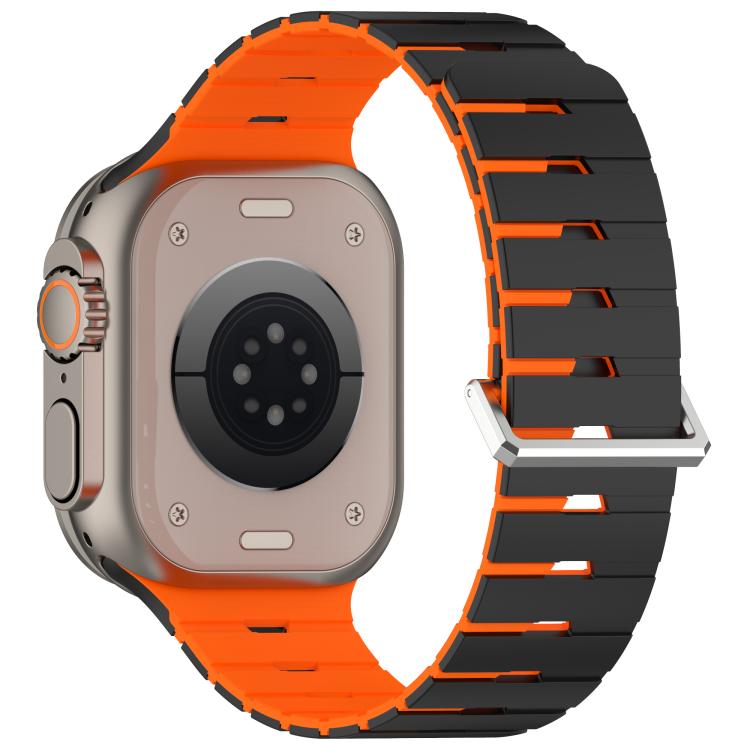 For Apple Watch 42mm / 41mm / 40mm / 38mm Melodica-Style Magnetic Dual-Color Silicone Watch Band
