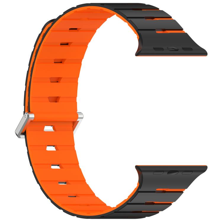 For Apple Watch 42mm / 41mm / 40mm / 38mm Melodica-Style Magnetic Dual-Color Silicone Watch Band