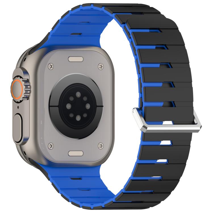 For Apple Watch 42mm / 41mm / 40mm / 38mm Melodica-Style Magnetic Dual-Color Silicone Watch Band