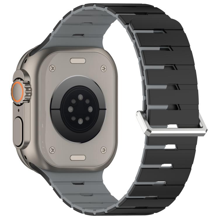 For Apple Watch 42mm / 41mm / 40mm / 38mm Melodica-Style Magnetic Dual-Color Silicone Watch Band