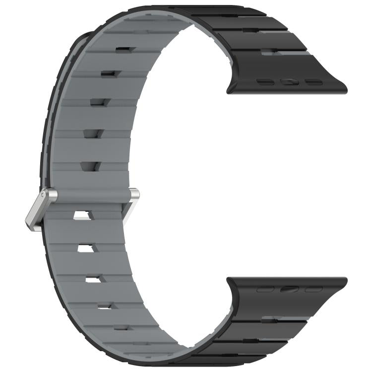 For Apple Watch 42mm / 41mm / 40mm / 38mm Melodica-Style Magnetic Dual-Color Silicone Watch Band