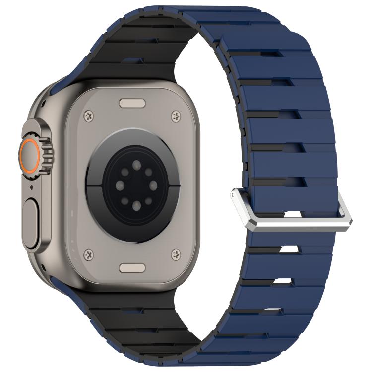 For Apple Watch 42mm / 41mm / 40mm / 38mm Melodica-Style Magnetic Dual-Color Silicone Watch Band