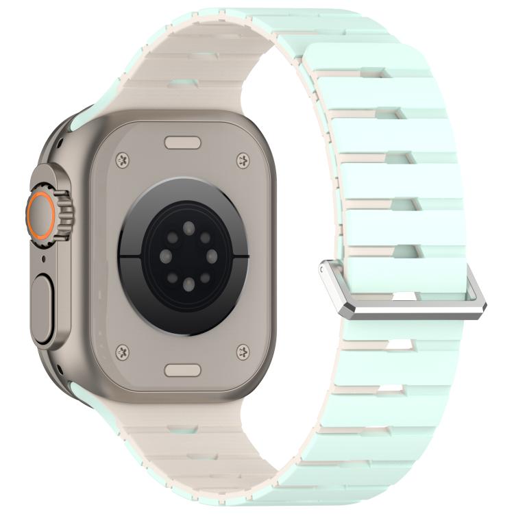 For Apple Watch 42mm / 41mm / 40mm / 38mm Melodica-Style Magnetic Dual-Color Silicone Watch Band