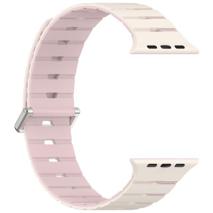 For Apple Watch 42mm / 41mm / 40mm / 38mm Melodica-Style Magnetic Dual-Color Silicone Watch Band