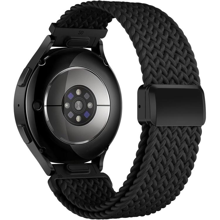 20mm Press Button Quick Release Magnetic Buckle Nylon Braided Watch Band