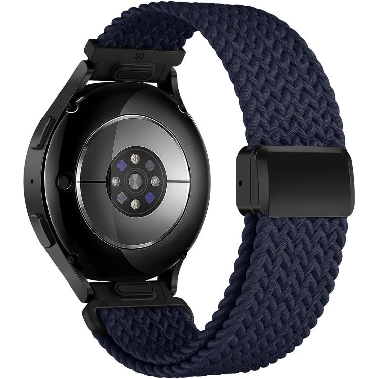 20mm Press Button Quick Release Magnetic Buckle Nylon Braided Watch Band