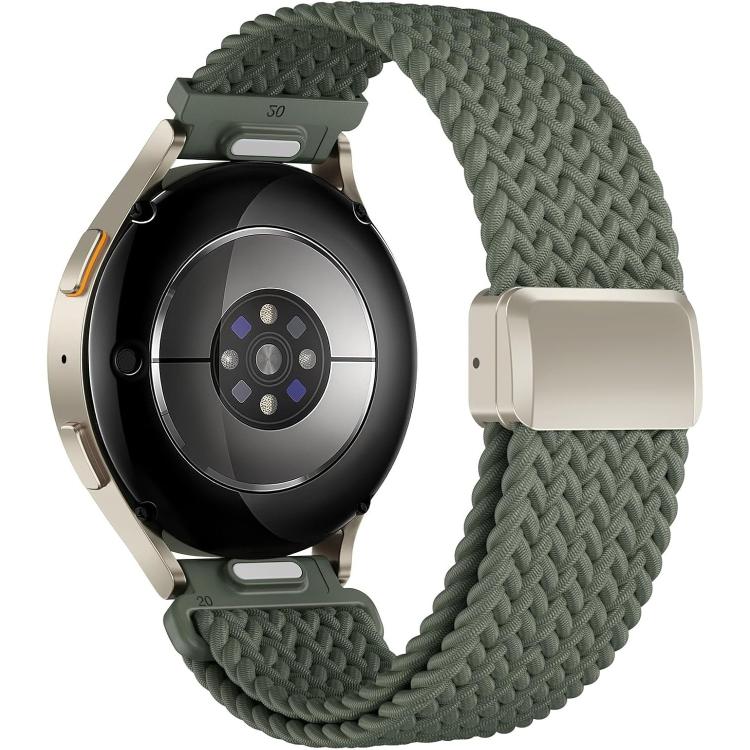 20mm Press Button Quick Release Magnetic Buckle Nylon Braided Watch Band