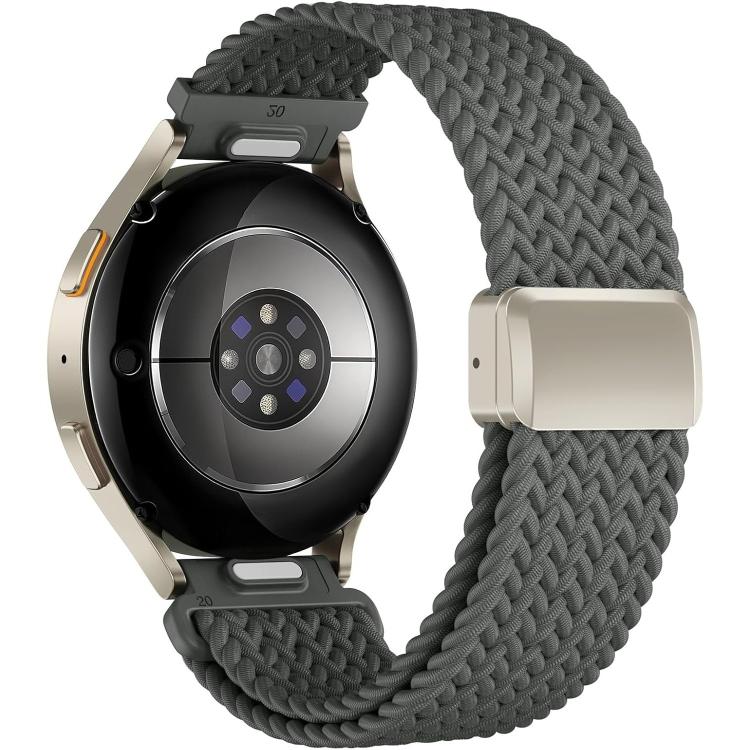 20mm Press Button Quick Release Magnetic Buckle Nylon Braided Watch Band