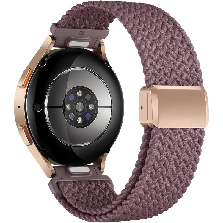 20mm Press Button Quick Release Magnetic Buckle Nylon Braided Watch Band