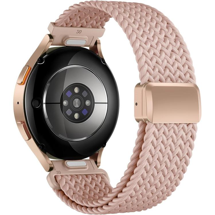 20mm Press Button Quick Release Magnetic Buckle Nylon Braided Watch Band