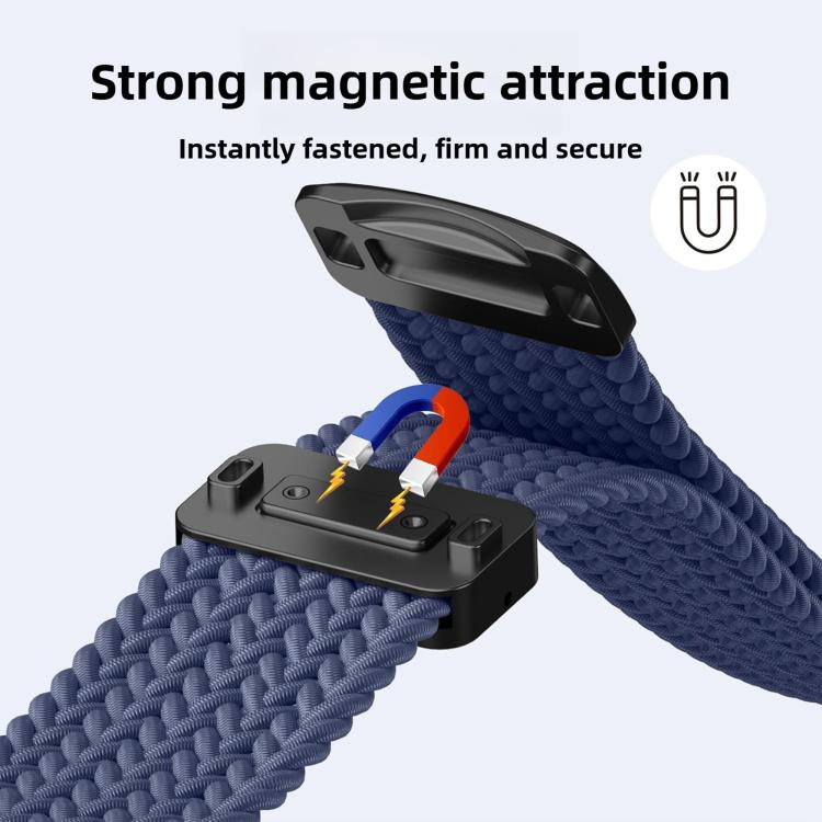20mm Press Button Quick Release Magnetic Buckle Nylon Braided Watch Band