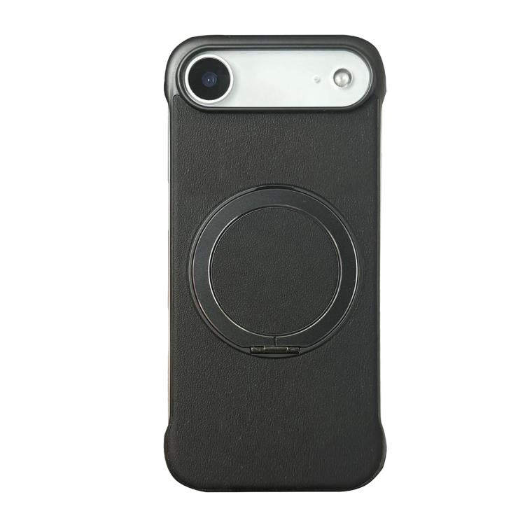 For iPhone Air Frameless Leather-Skin PC MagSafe Holder Phone Case