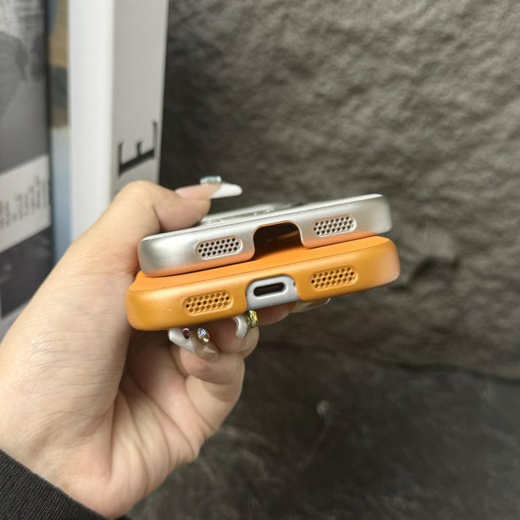 For iPhone 11 Frameless Leather-Skin PC MagSafe Holder Phone Case