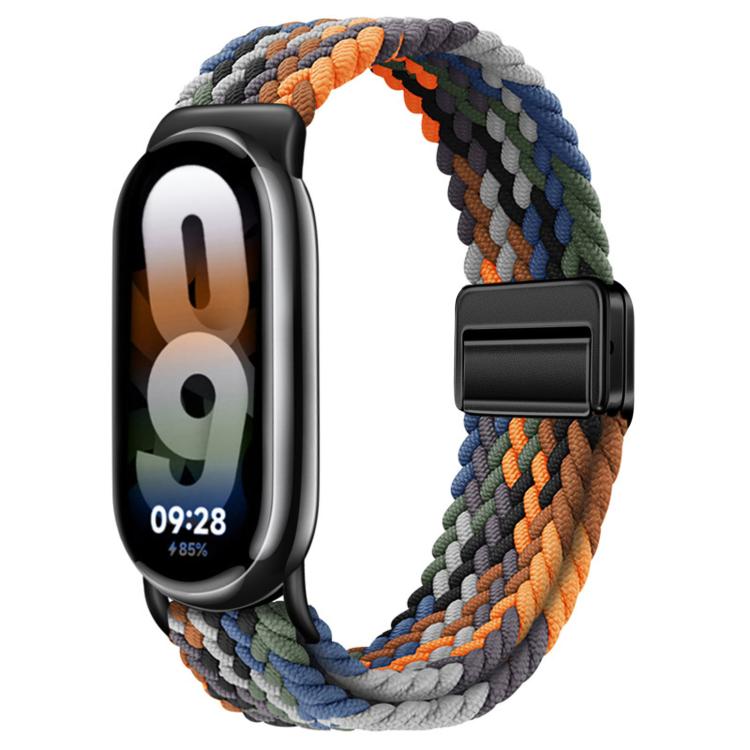 For Xiaomi Smart Band  10 / 9 / 8 Magnetic Buckle Braided Loop Nylon Watch Band