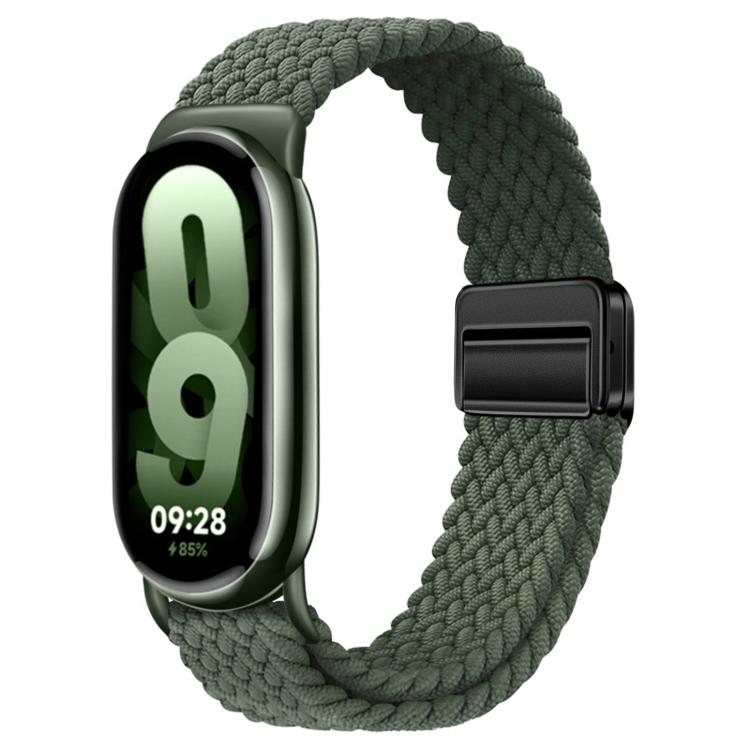 For Xiaomi Smart Band  10 / 9 / 8 Magnetic Buckle Braided Loop Nylon Watch Band