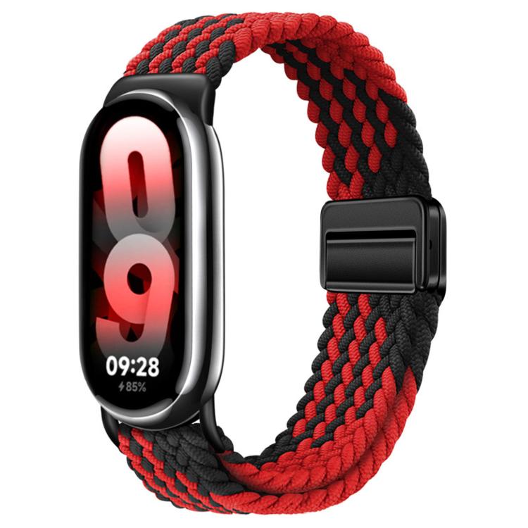 For Xiaomi Smart Band  10 / 9 / 8 Magnetic Buckle Braided Loop Nylon Watch Band