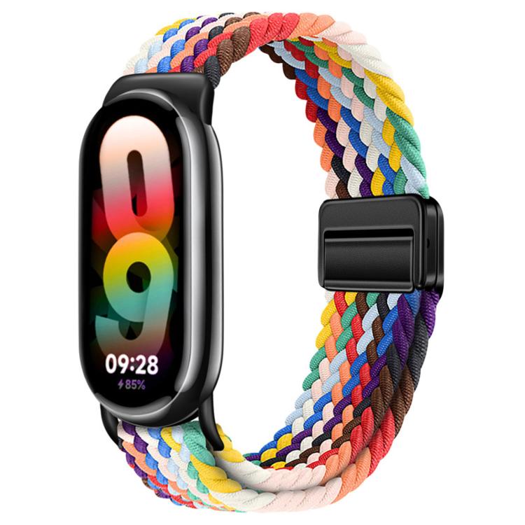 For Xiaomi Smart Band  10 / 9 / 8 Magnetic Buckle Braided Loop Nylon Watch Band