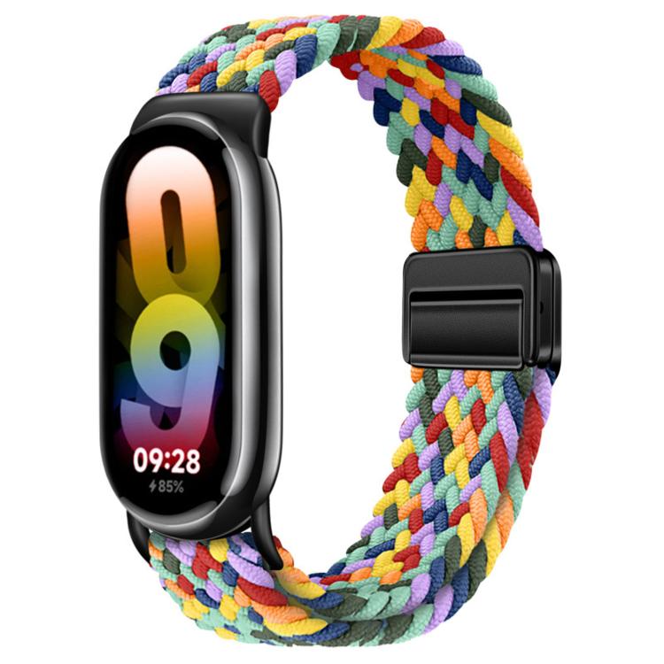 For Xiaomi Smart Band  10 / 9 / 8 Magnetic Buckle Braided Loop Nylon Watch Band