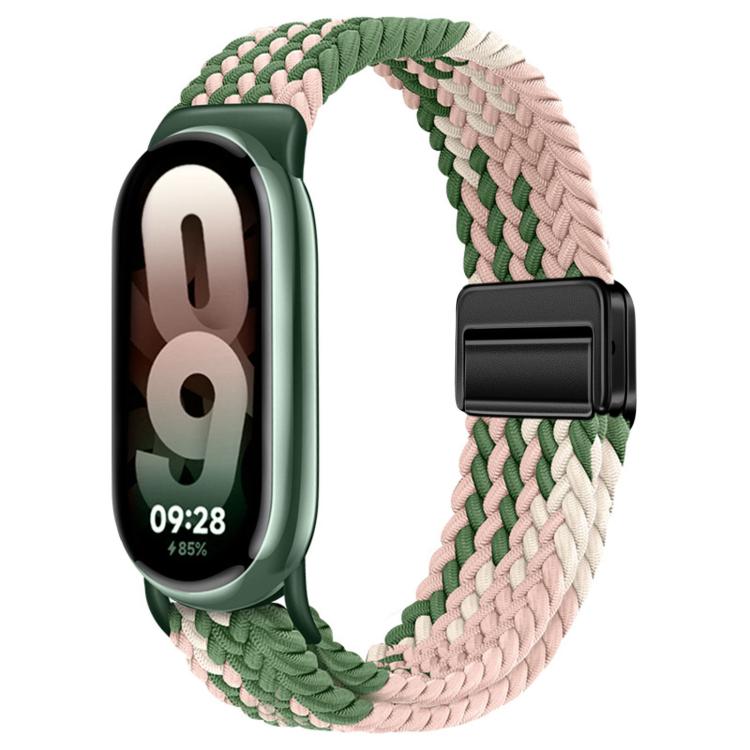 For Xiaomi Smart Band  10 / 9 / 8 Magnetic Buckle Braided Loop Nylon Watch Band