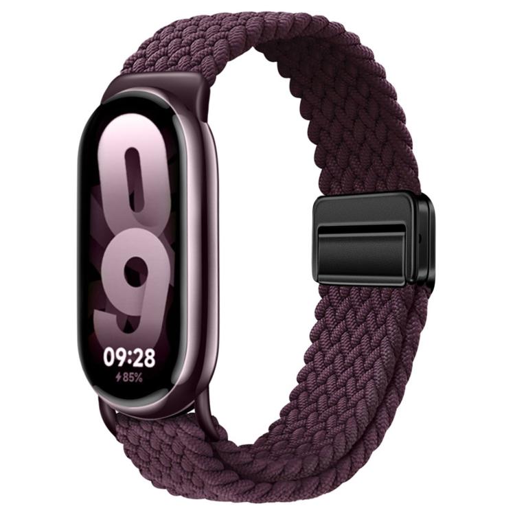 For Xiaomi Smart Band  10 / 9 / 8 Magnetic Buckle Braided Loop Nylon Watch Band