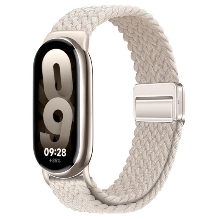 For Xiaomi Smart Band  10 / 9 / 8 Magnetic Buckle Braided Loop Nylon Watch Band