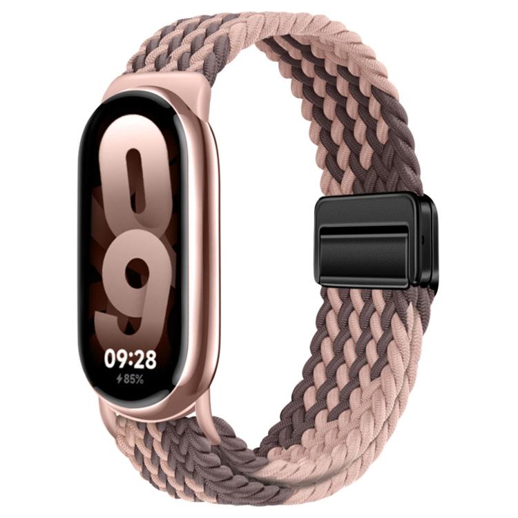For Xiaomi Smart Band  10 / 9 / 8 Magnetic Buckle Braided Loop Nylon Watch Band