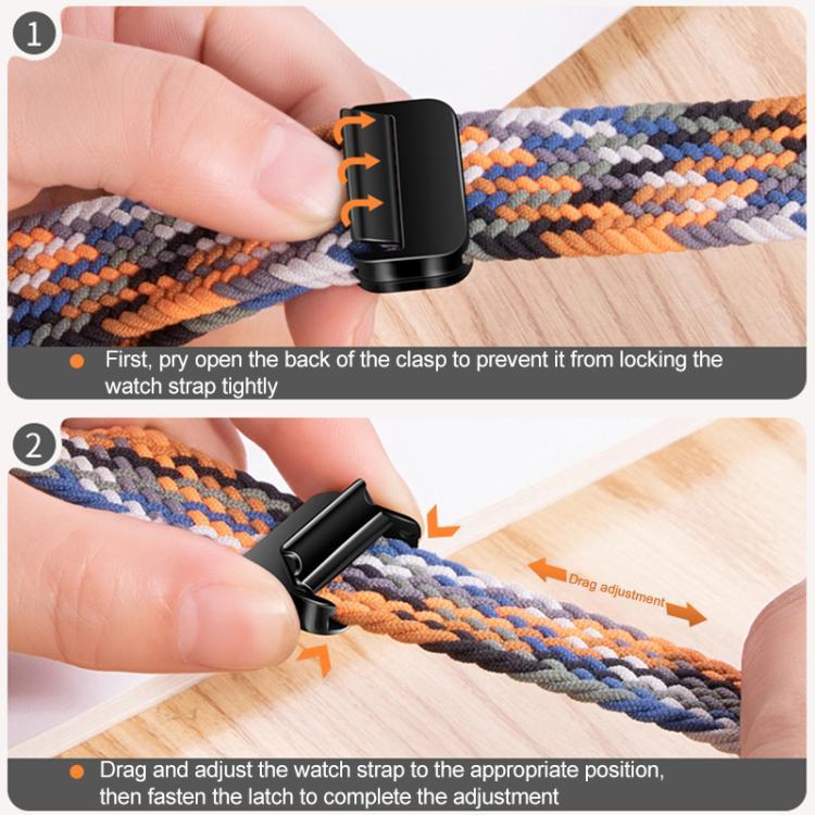 For Xiaomi Smart Band  10 / 9 / 8 Magnetic Buckle Braided Loop Nylon Watch Band