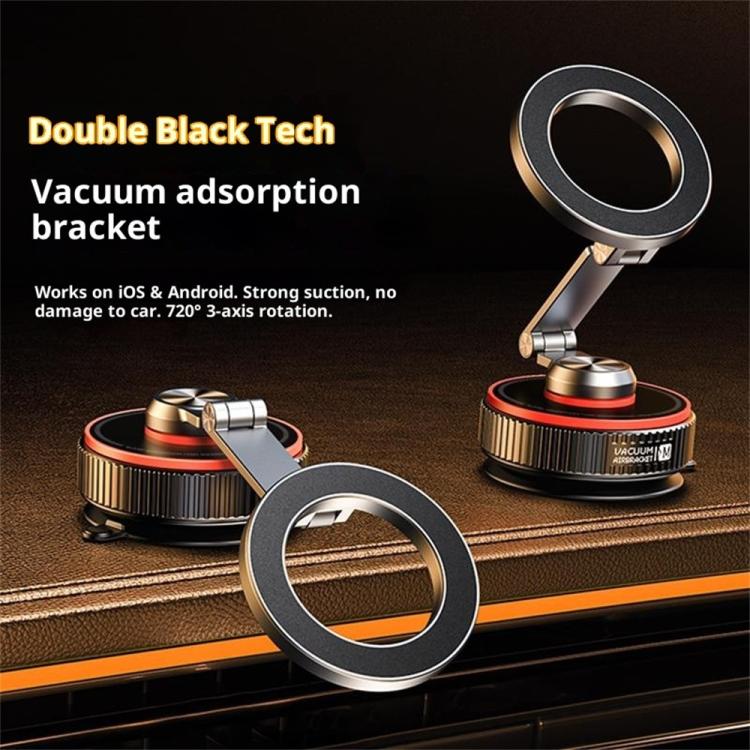 X66 720-Degree Triple-Axis Rotation Folding Magnetic Car Vacuum Suction Cup Phone Holder