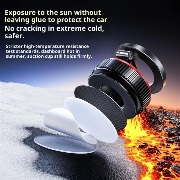 X66 720-Degree Triple-Axis Rotation Folding Magnetic Car Vacuum Suction Cup Phone Holder