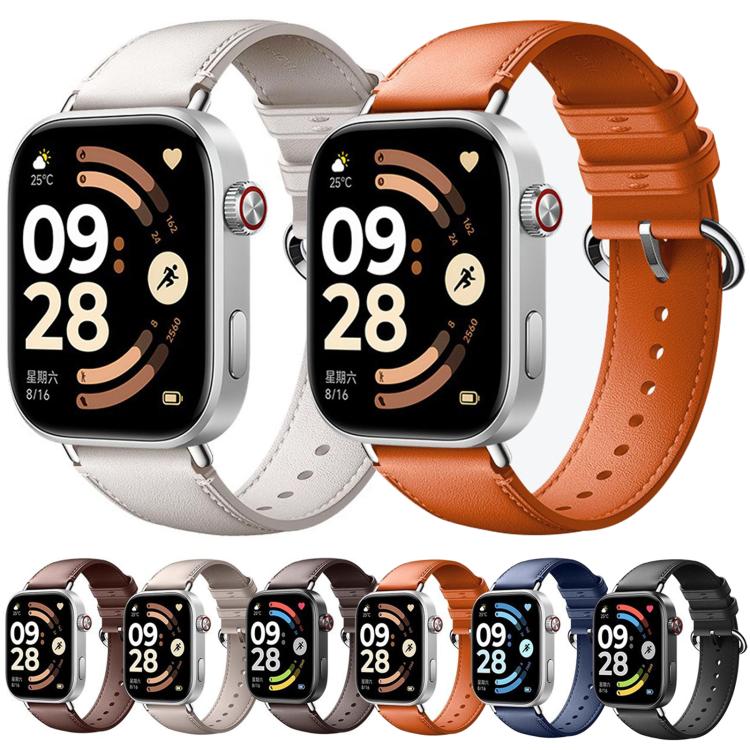 For Xiaomi Band  10 Pro / Redmi Watch 6 / 5 Solid Color Leather Watch Band