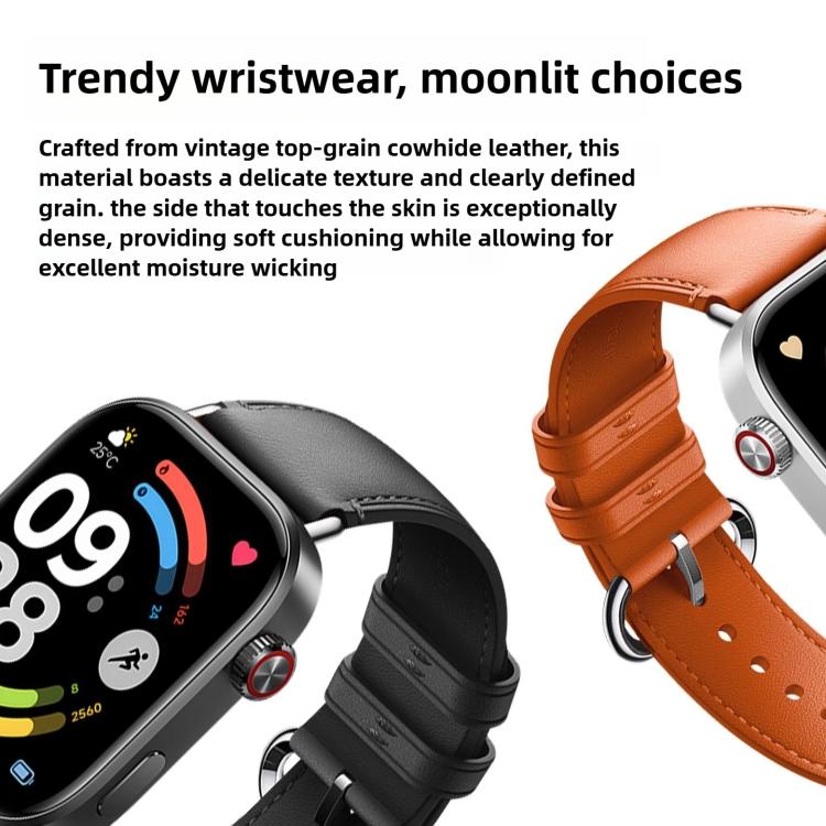 For Xiaomi Band  10 Pro / Redmi Watch 6 / 5 Solid Color Leather Watch Band
