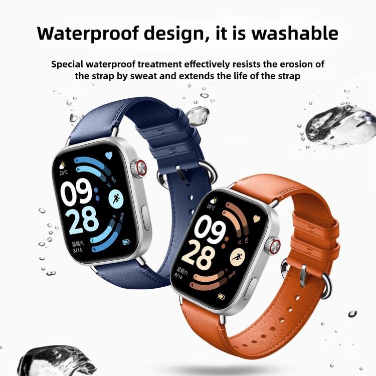 For Xiaomi Band  10 Pro / Redmi Watch 6 / 5 Solid Color Leather Watch Band