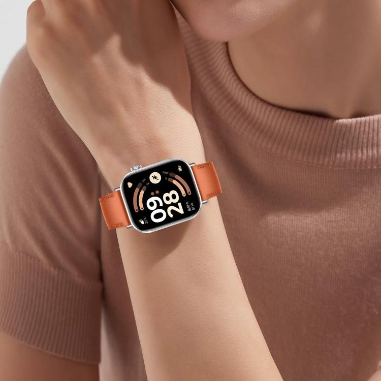 For Xiaomi Band  10 Pro / Redmi Watch 6 / 5 Solid Color Leather Watch Band