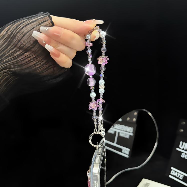 White Gourd Tassel Crystal Phone Chain