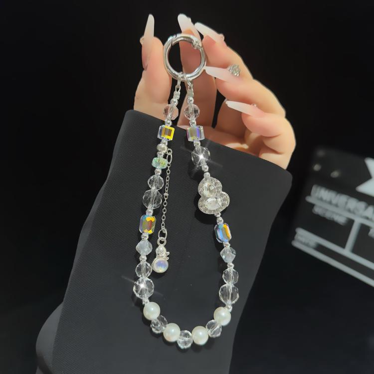 White Gourd Crystal Phone Charm