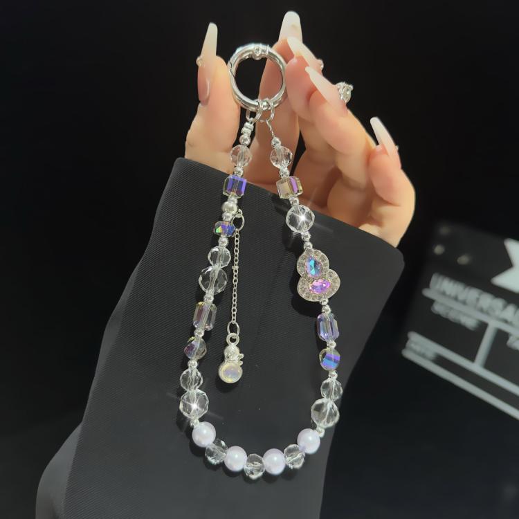 Purple Gourd Crystal Phone Charm