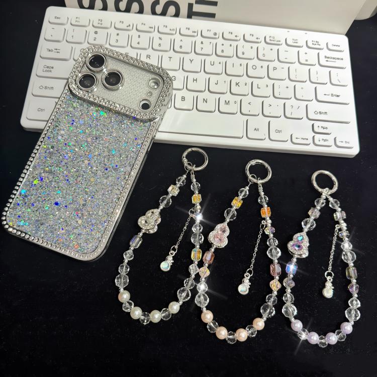 White Gourd Crystal Phone Charm