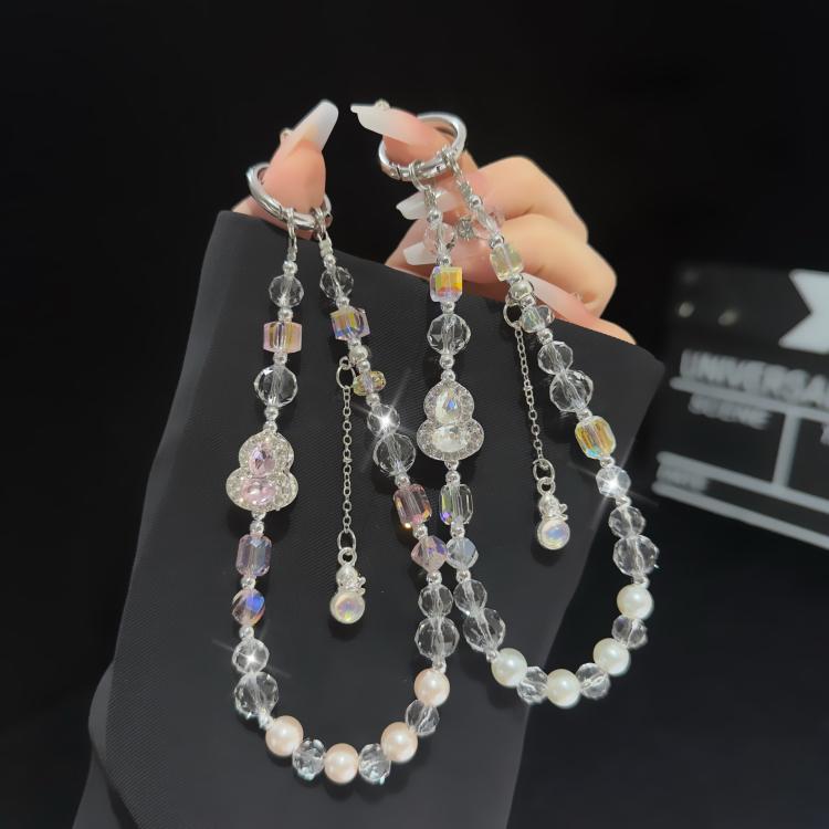 White Gourd Crystal Phone Charm