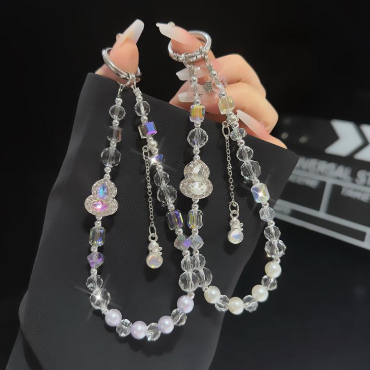 White Gourd Crystal Phone Charm