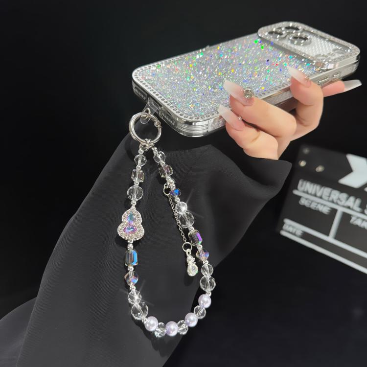 White Gourd Crystal Phone Charm