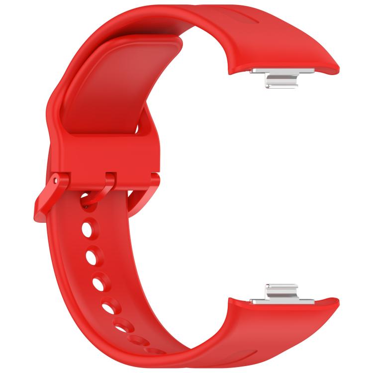 For Xiaomi Band  10 Pro / Redmi Watch 6 / 5 Solid Color Vertical Striped Pin Buckle Silicone Watch Band