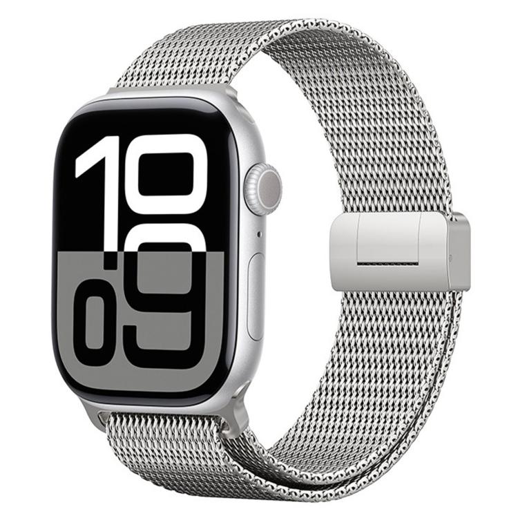 For Apple Watch 46mm / 49mm / 45mm / 44mm Milanese Magnetic Buckle Full Titanium Metal Watch Band