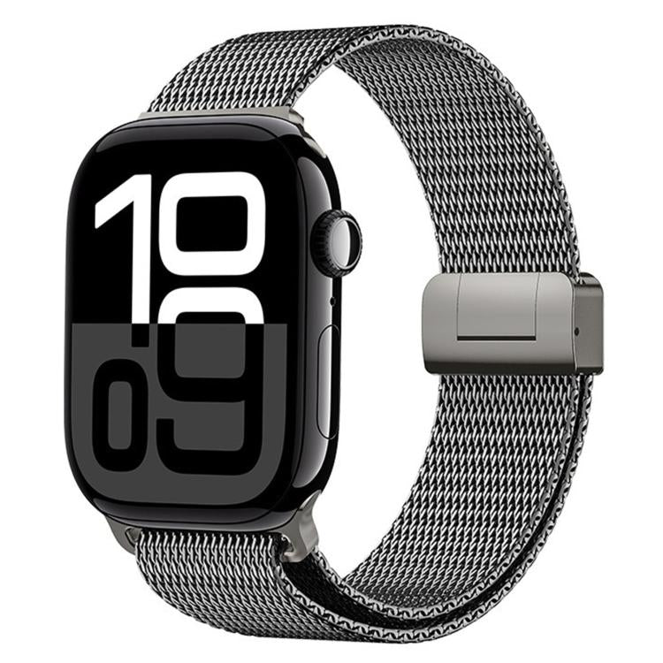 For Apple Watch 46mm / 49mm / 45mm / 44mm Milanese Magnetic Buckle Full Titanium Metal Watch Band
