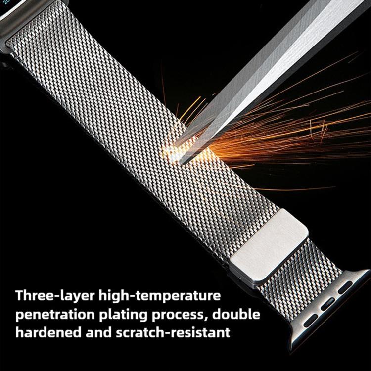 For Apple Watch 46mm / 49mm / 45mm / 44mm Milanese Magnetic Buckle Full Titanium Metal Watch Band
