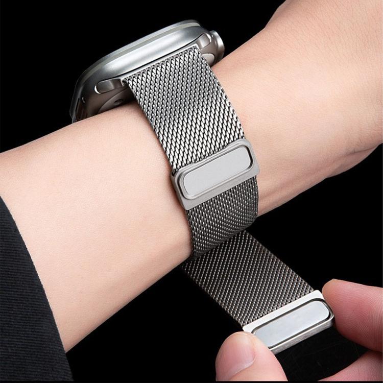 For Apple Watch 46mm / 49mm / 45mm / 44mm Milanese Magnetic Buckle Full Titanium Metal Watch Band