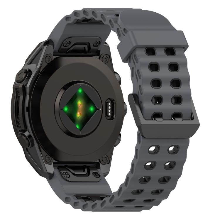 For Garmin 26mm Ocean Dual Pin Buckle Two Color Silicone Watch Band