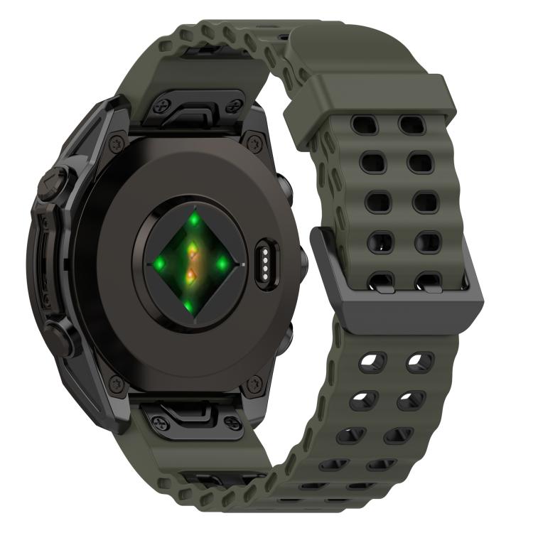 For Garmin 26mm Ocean Dual Pin Buckle Two Color Silicone Watch Band