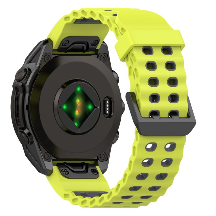 For Garmin 26mm Ocean Dual Pin Buckle Two Color Silicone Watch Band