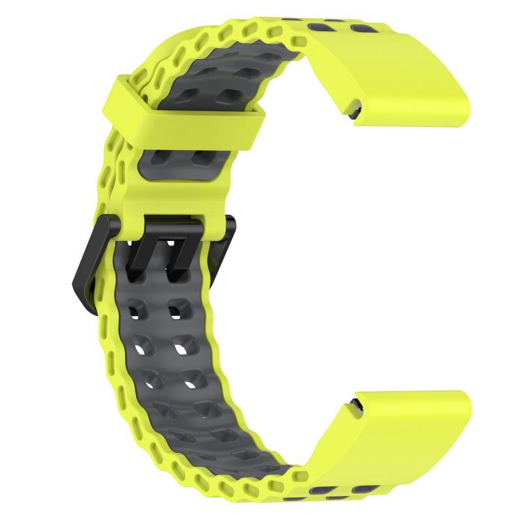 For Garmin 26mm Ocean Dual Pin Buckle Two Color Silicone Watch Band
