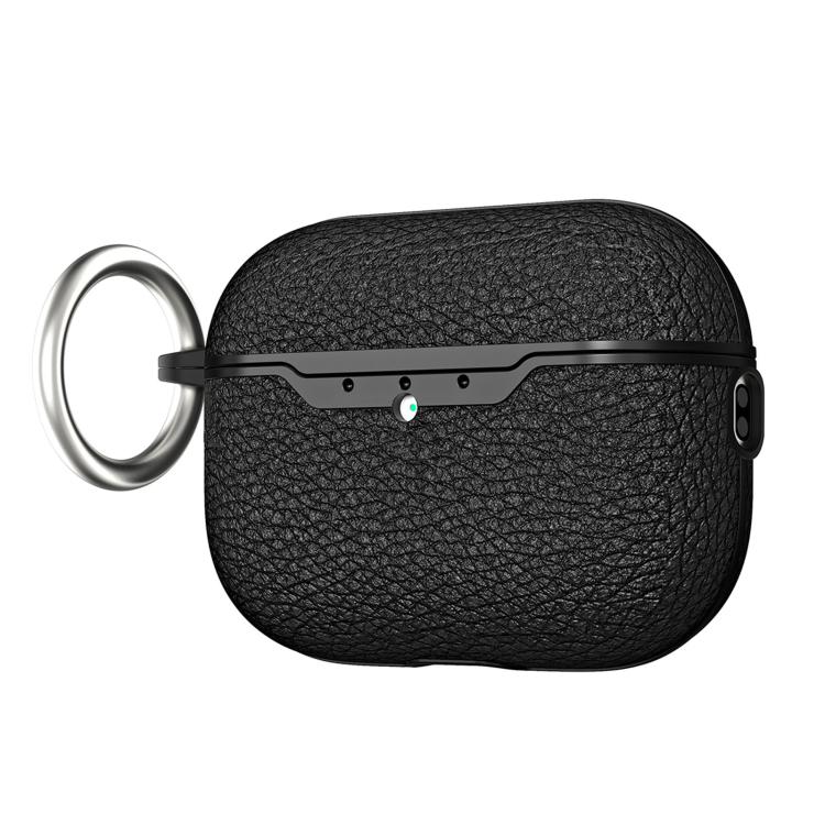For AirPods Pro 3 Lychee Pattern TPU Earphone Protective Cover